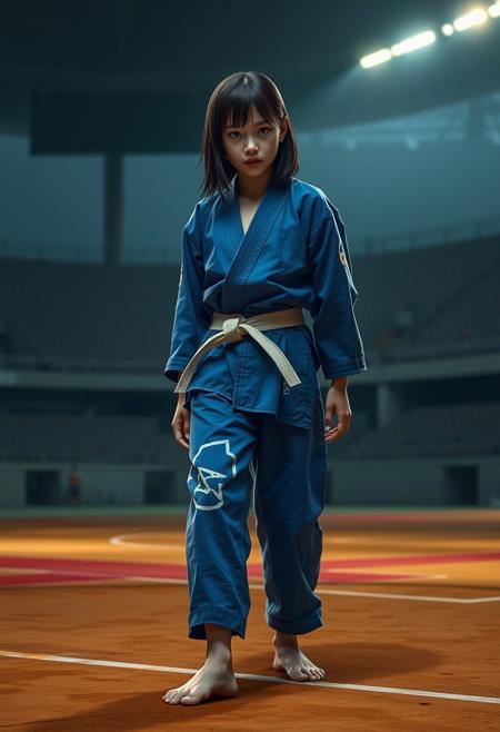 1girl, cinematic composition, wearing a blue judo uniform, judo pants, judo ground, stadium, sweating, standing, bend over, highly detailed, 4k resolution, ultrarealistic, real photo, detailed skin, photorealistic, high quality, sharp focus
 <lora:kw75_1996_gb_lora_v01:1> kw75