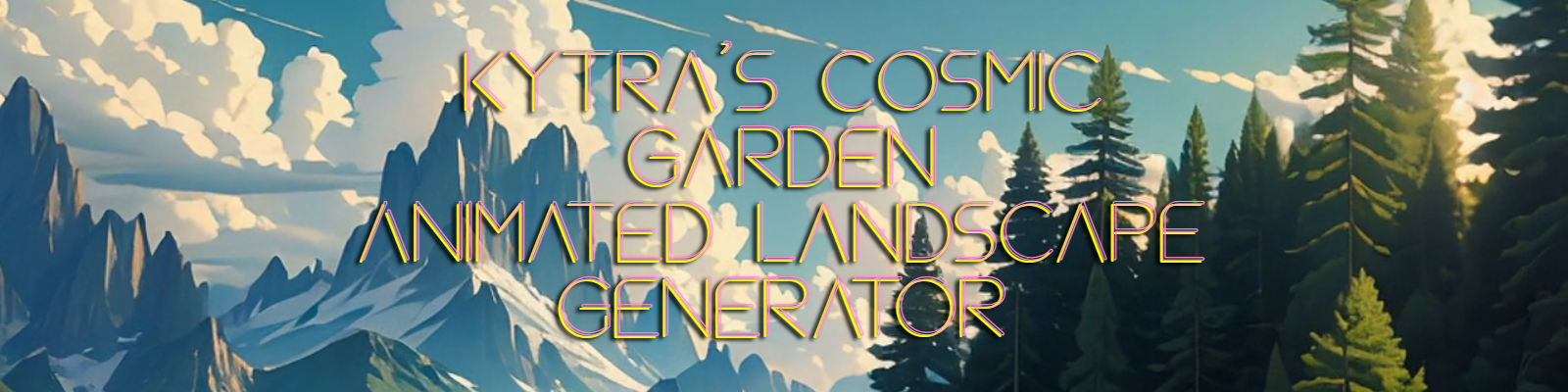 Kytra's Cosmic Garden - Animated AI Landscape Generator 