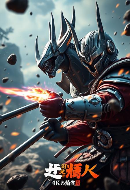 Staros, San Ku Kaï, Uchu kara no messeji: Ginga taisen, combat, attack, high quality, 4K, hyper realistic