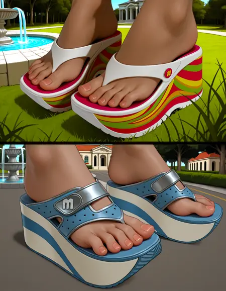 Grendene Platform Flip Flops - 2 Styles
