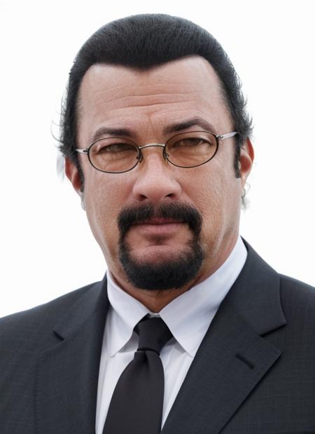 ss1 , headshot, man, solo, goatee, glasses, man in suit, full body, full body shot, white background, no background, PNG, natural lighting, no shadows, ultra detailed, hyperrealistic, 80mm, 4k, 8k, 8k realistic, sharp focus, intricate, high resolution     <lora:StevenSeagal-10:1>