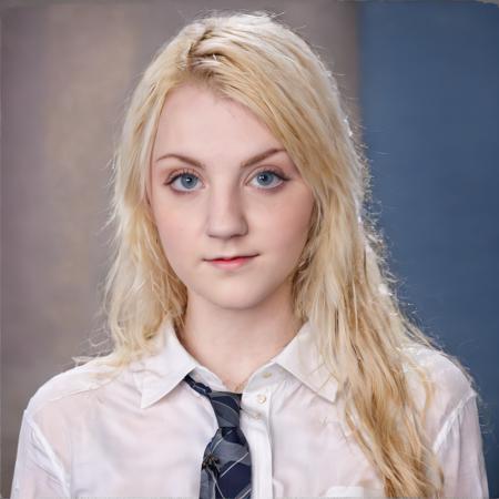 l0n42023, <lora:l0n42023:0.85> teenage, blonde hair, blue eyes, wearing a white blouse