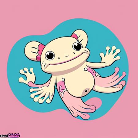 Disney style Axolotl