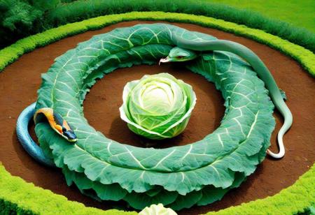 cabbage
cjdl
outdoor 
garden
snakes
(geometric Ouroboros)