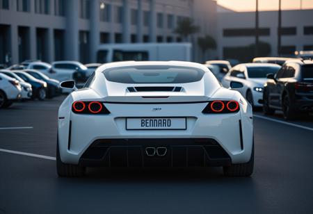 cinematic photo <lora:Abstract Concept-Chromatic Graient:0.4>,concept art lighting,, a white sports car is parked in a parking lot,, <lora:Bernardo Cavallino CLIP-000004:1>,Bernardo Cavallino vehicle,, city street,street,automotive photography,<lora:Metroplex-Streets:1>,street,photography,<lora:Metroplex Base:0.4>,a city, . 35mm photograph, film, bokeh, professional, 4k, highly detailed