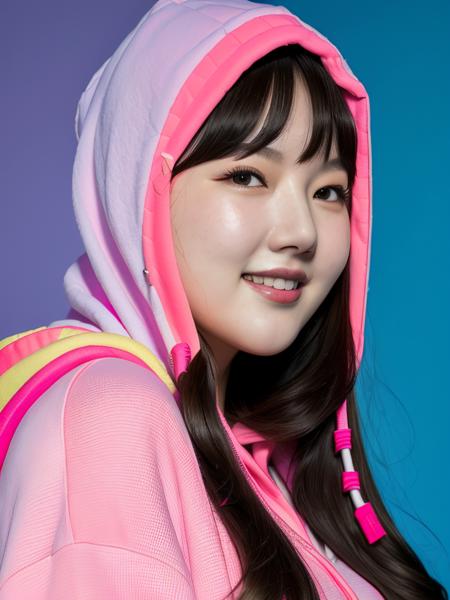 yerin in pink hoodie, standing, long hair, smiling, colorful


, hyper realistic lifelike texture dramatic lighting unrealengine trending on artstation,award winning photo,nikon RAW photo,8 k,Fujifilm XT3,masterpiece, best quality, realistic, photorealistic,ultra detailed,extremely detailed face,

 <lora:yerin-sd1.5-n30-e555-v1-000001:0.8>