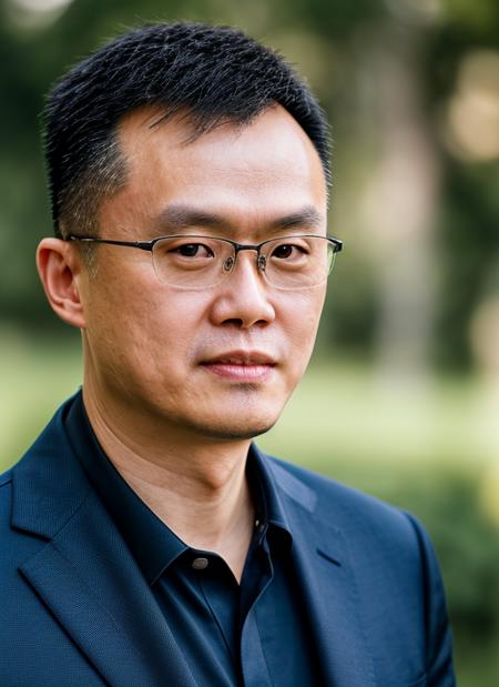 (masterpiece, best quality, awards winner) man, close up portrait Changpeng Zhao Binance CEO, glasses,   1 man,  epic character composition, by ilya kuvshinov, alessio albi, nina masic, sharp focus, natural lighting, subsurface scattering, f2, 35mm, film grain  
 <lora:CZ_2_CH:0.85>