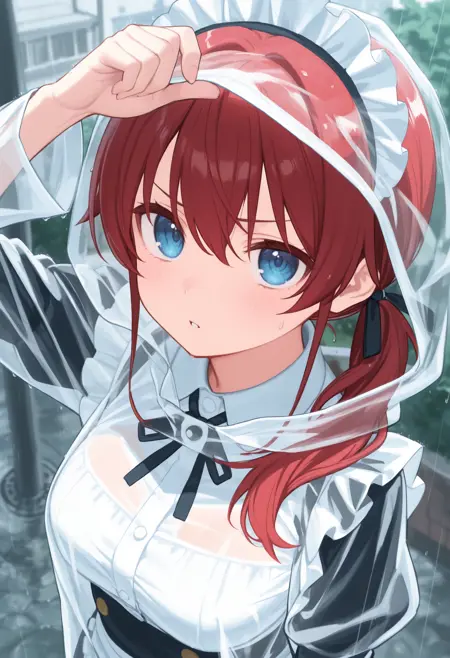 [Illust&XL] transparent raincoat / 透明レインコート / 透明カッパ