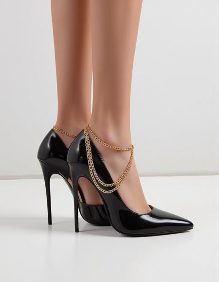 Ankle chain stiletto pumps v1.0