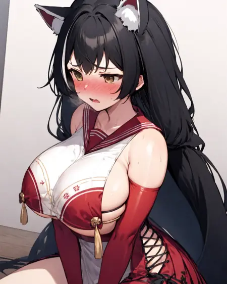 【Costume】【Cosplay】Breast Curtain & Red Skirt of Tsubaki (Blue Archive)