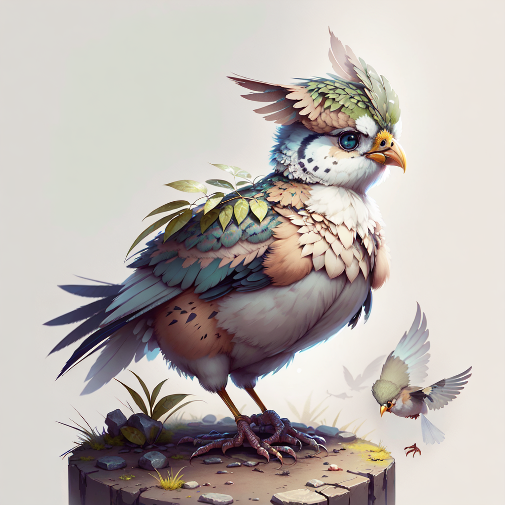 concept art  <lora:CuteCreatures:0.9> Cu73Cre4ture bird