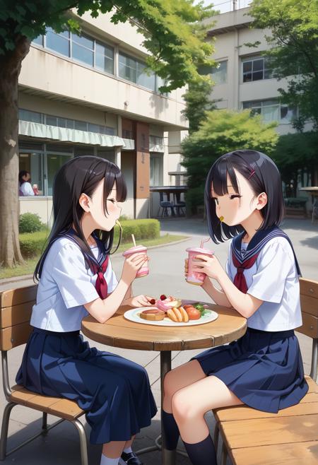 学校の中庭 School courtyard PONY PONY_V1