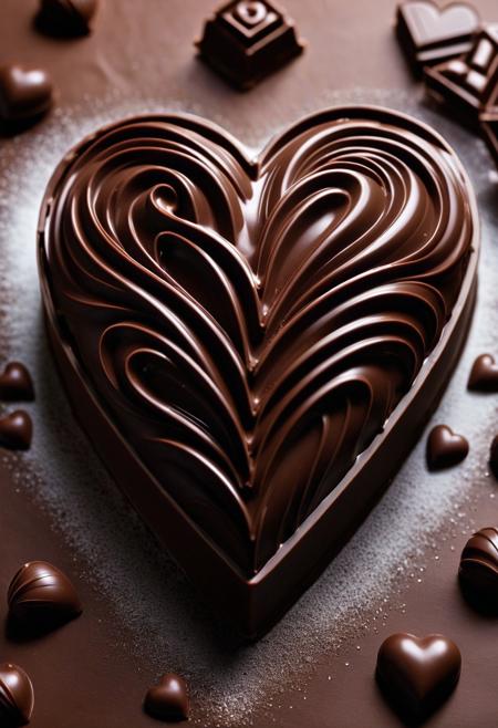 Made of chocolate, the process of love
