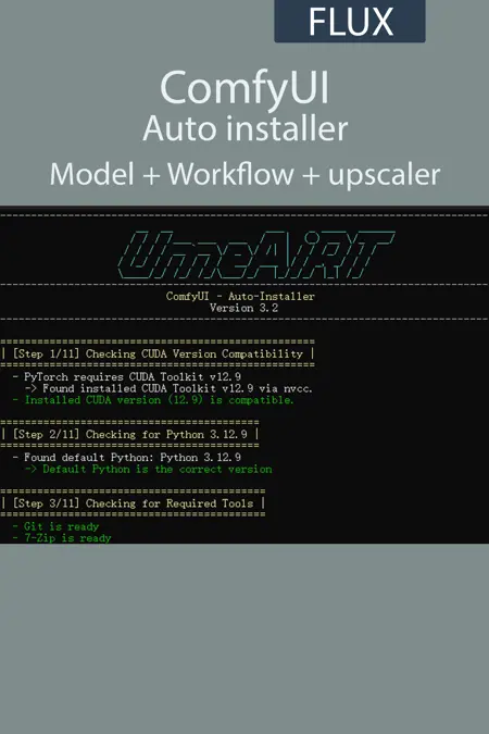 ComfyUI auto installer FLUX | GGUF | CONTROLNET | UPSCALE