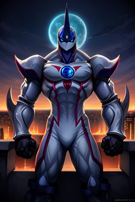 e-hero-neos muscular male bara 1boy