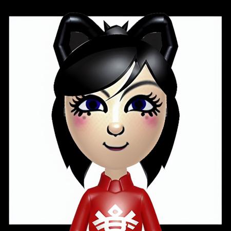 <lora:v1.5-Mii_Style-1.1-512-f16-no_ema:1> (Nintendo mii:1), modern_mii, white, (xiaorouseeu:1), cat ears, 1girl <lora:xiaorouseeu:1>, black hair, Chinese makeup, genshin impact