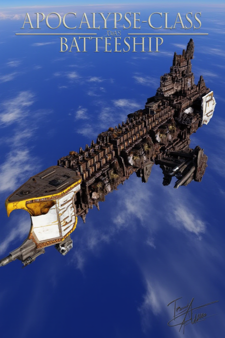 Apocalypse-class battleship from warhammer 40k Flux-dev version
