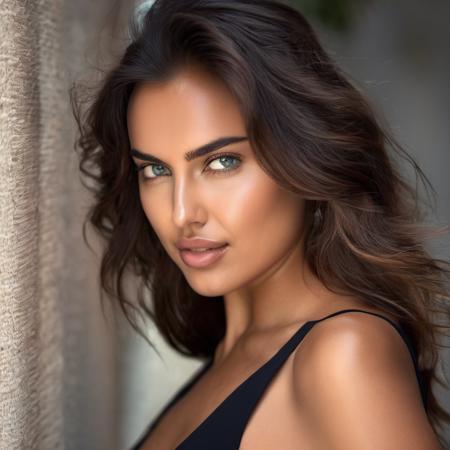 <lora:irinashayk_xl_lora-000030:1>  irinashayk  A half body Portrait of a beautiful 26 year old woman, focus on eyes, sexy stare, hi detail, sharp focus, perfect lighting, awesome, dslr, 4k high quality. extra detail, extra sharp, magical, perfect moment, natural skin, pores