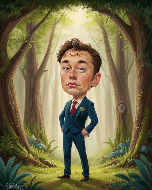 <lora:COOLKIDS_MERGE_V2.5:1> portrait of elsk man a whimsical fantasy painting, forest setting,<lora:Elon_60_2-000001:1>