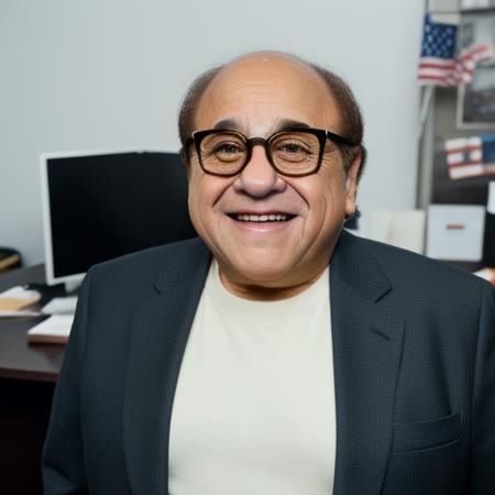 professional portrait of Danny Devito, in office background (pores:0.9) <lora:Professional_Portrait_1.5-000008:1>