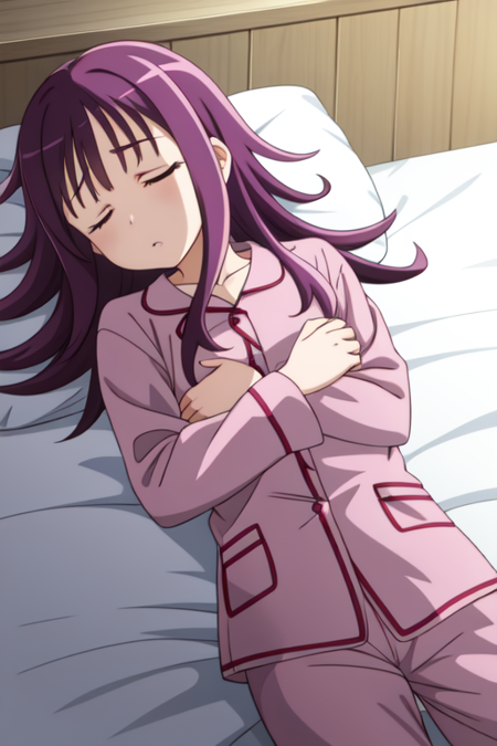 hojosakura, pajamas, sleeping