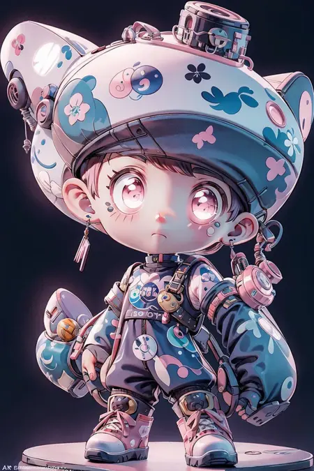 Q版科幻机甲少年 Q version of science fiction mecha teenager
