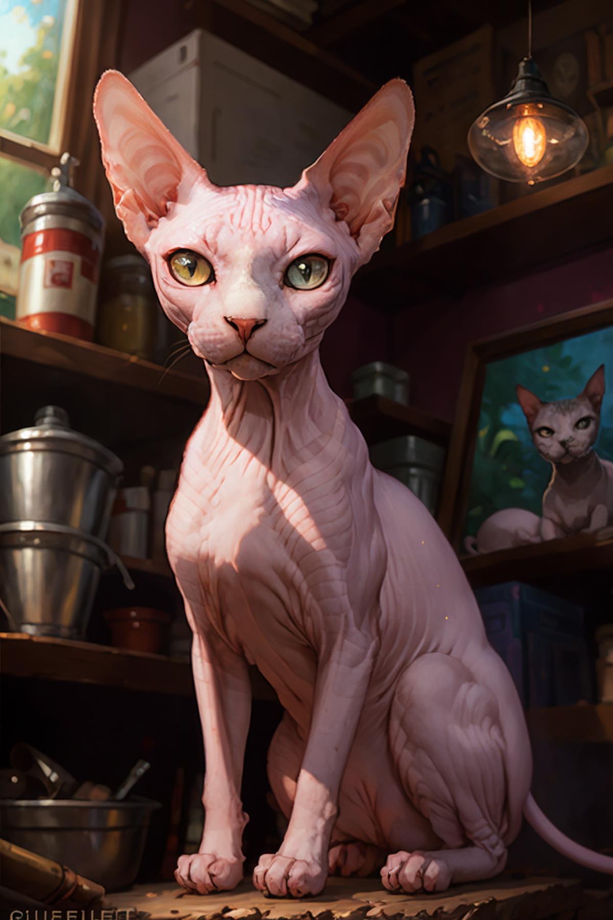 IronCatLoRA #5 - Sphynx Cats image by AstroTibs