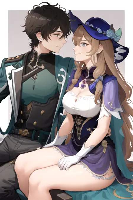 Dan Heng x Lisa Minci (Honkai Star Rail x Genshin Impact)