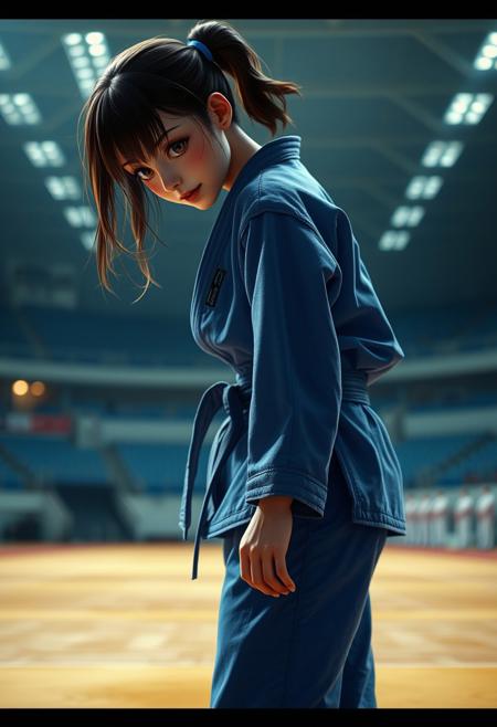 1girl, cinematic composition, wearing a blue judo uniform, judo pants, judo ground, stadium, sweating, standing, bend over, highly detailed, 4k resolution, ultrarealistic, real photo, detailed skin, photorealistic, high quality, sharp focus
 <lora:kw75_1996_gb_lora_v01:1> kw75