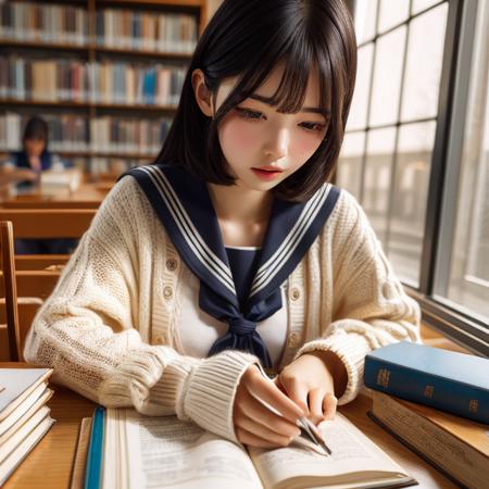 best quality,  ultra detailed 8k cg render,  masterpiece,  high resolution,  extremely detailed,  natural lighting, 
1 girl,  A female student reads a book in the classroom,<lora:EMS-12225-EMS:-0.400000>,<lora:EMS-257474-EMS:0.800000>