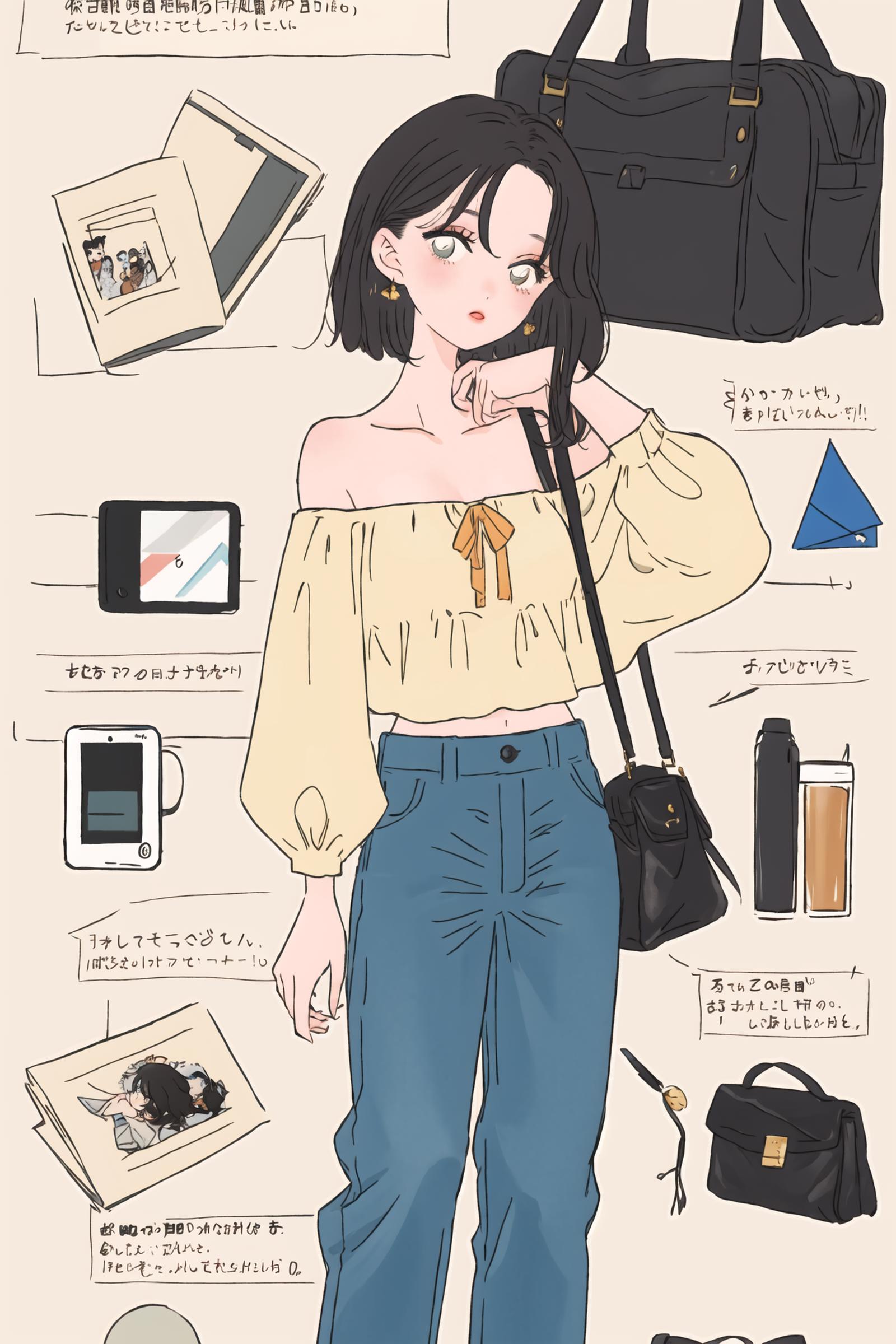 时尚插画风格(Fashion illustration style) image by Baixiu
