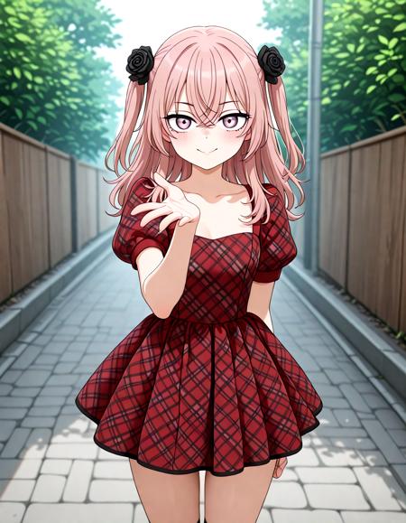 Sweet Red Gingham Plaid Organza Dress - Illu v1.0