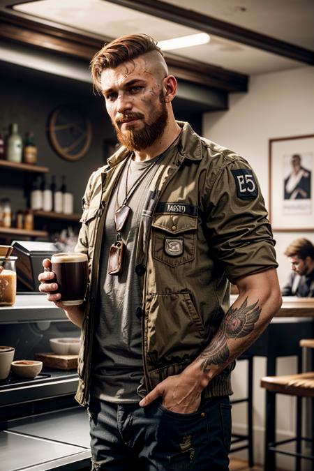 ((masterpiece, best quality))
<lora:add_detail:0.8>
 <lora:FarCry5Jacob:0.8>
FarCry5Jacob, 1boy, solo, short hair, orange hair, beard, In a bustling coffee shop, casually dressed in stylish streetwear, enjoying a cappuccino