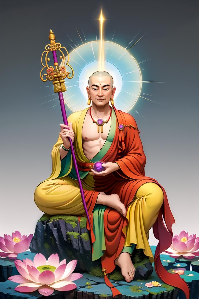 Ksitigarbha Bodhisattva 地藏王菩萨 image by FangArtwork