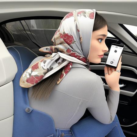 Pony Silk headscarf V1