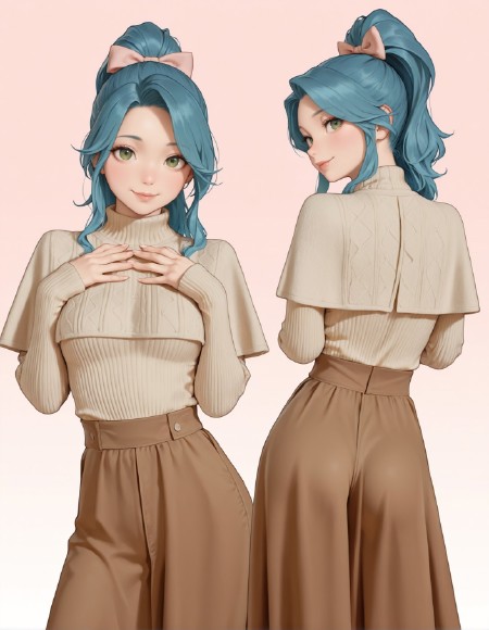 【COSTUME】Sweater Capelet with Skirt v1.0