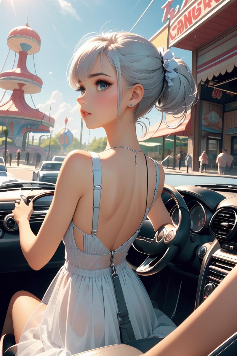 girl like mini car / driving cabrio image by MarkWar