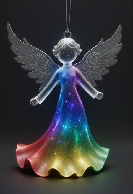 Decoration Shiny Angel Shaped Ornament. Christmas Rainbow Solar Changing Lights and Colors. To All You Wonderful Creative Artist. May God Bless You All. I Had a Blast Creating Art and Sharing Art and Viewing All Your Wonderful Artwork. Creating Art Brings Me So Much Joy. I Love Color, and Abstract and All Kinds of Art. I Love Jesus Artwork. He Inspires Me! Hope You Have A Wonderful Day! Love Mrs. Darlene Gauthier