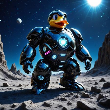 "The Duck’s Delusion" – The colorblind duck, unaware it’s standing on the moon bear’s eviscerated remains, happily quacks at the robot overlord, mistaking its glowing optics for the sun.
score_9, score_8_up, score_8_up, masterpiece,super detailed face, super high resolution, FaceDetail, masterpiece-level, highly detailed, intricate details, detailed background, complex background, cinematic, intricately detailed illustration, depth of field, masterpiece, best quality, amazing quality, very aesthetic, absurdres, newest, very awa, shadow, dynamic angle,