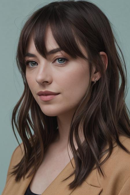 <lora:d4k0t4:0.9>, a Realistic photo of a d4k0t4 woman, long hair, looking at viewer, blue eyes, simple background, brown hair, white background, closed mouth, portrait, realistic, soft lighting, professional Photography, Photorealistic, detailed, inside a dark Studio Room background, blurred background, RAW, analog, sharp focus, 8k, HD, DSLR, high quality, Fujifilm XT3, film grain, award winning, masterpiece