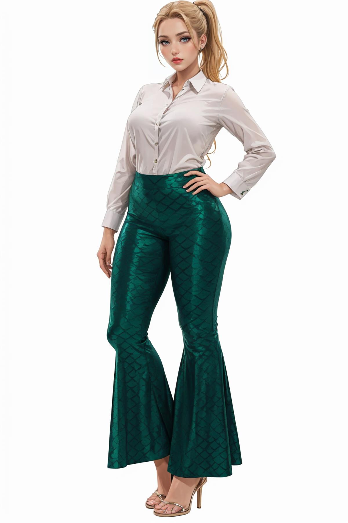 Mermaid Bellbottom Pants image by headupdef