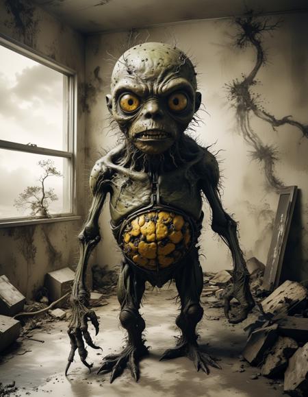 (In a world reshaped by radiation, mutant creatures roam, exhibiting bizarre and powerful adaptations, a testament to the resilience and transformative potential of life in the face of adversity.:0.5) ([Real estate photography style|Japanese Style Ink Drawing]:1.3) <lora:xl_more_art-full_v1:0.5> <lora:add-detail-xl:0.7> <lora:MJ52:0.4>
