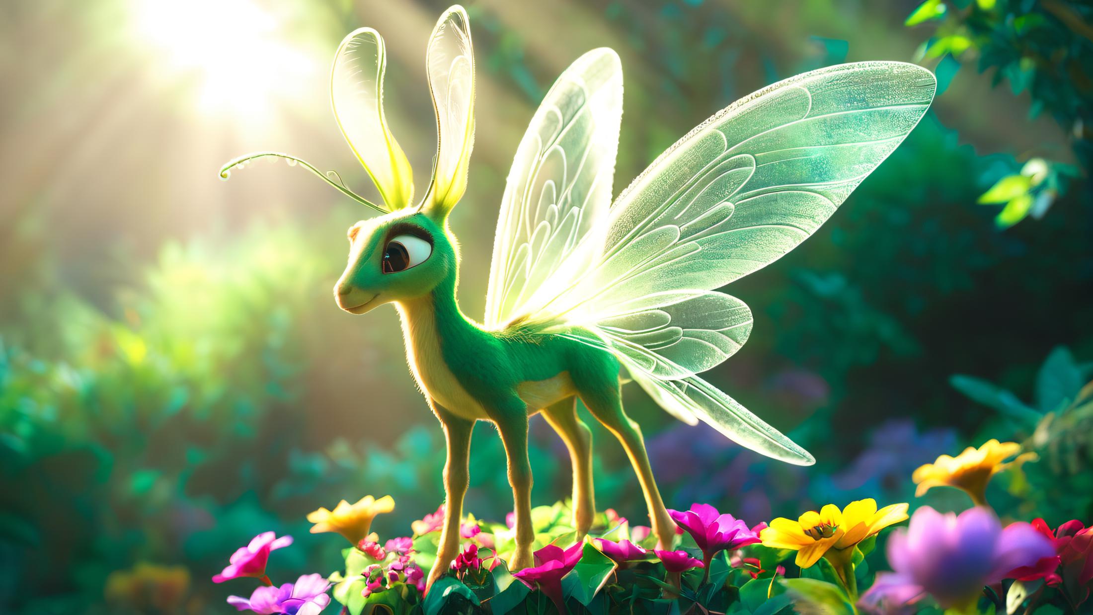 score_9, score_8_up, score_7_up BREAK zy_animation, CGI scene , solo, breezie, collecting dewdrops, morning light, flowers, delicate wings, soft glow, peaceful expression, small, fantasy, nature, detailed dew, whimsical atmosphere, gentle lighting, enchanted forest , <lora:zy_Animation_Shot_PonyRealism_v1:0.85>