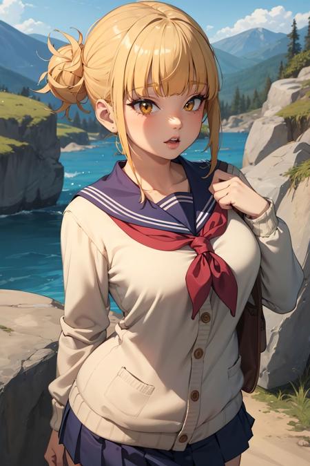 toga_himiko, school uniform, serafuku, sailor collar, cardigan