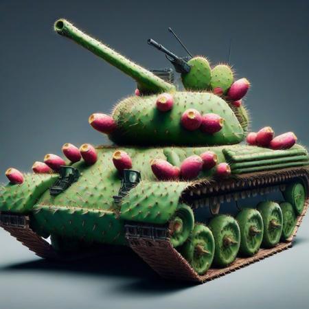 tank  <lora:Prickly Pear Style v1:1>, Prickly Pear Style,