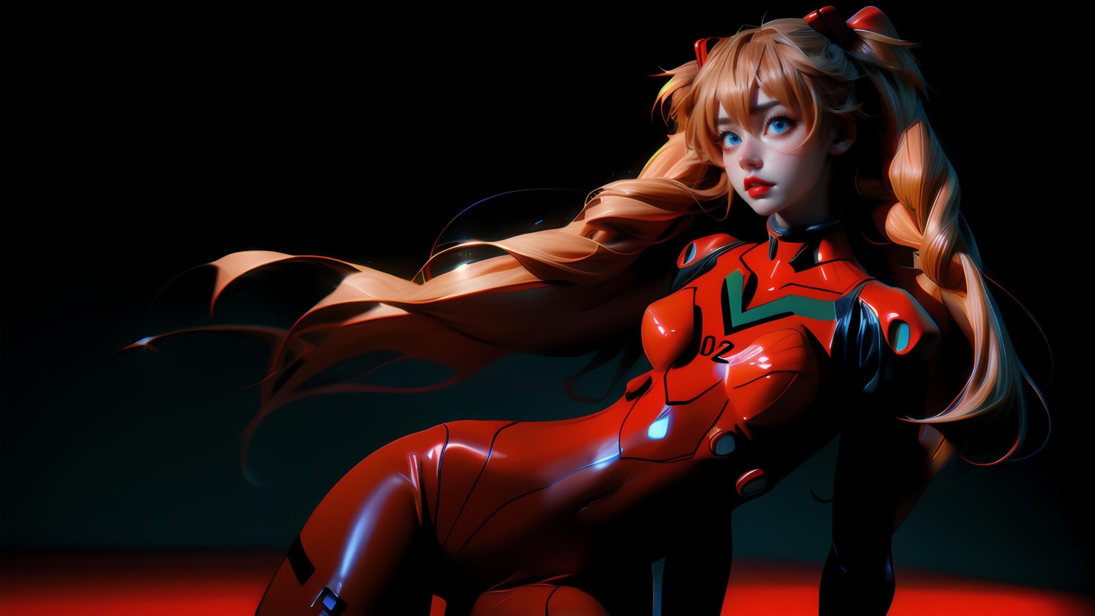 <Evangelion> Asuka Langley plugsuit cosplay costume |《Evangelion》明日香 战斗服 cos 服 |「Evangelion」 アスカ バトルスーツ コスプレ衣装 image by wbushiba