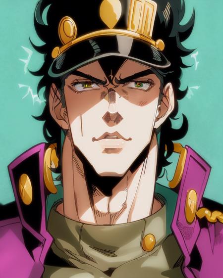 Jotaro Kujo from JoJo's Bizarre Adventure, drawn by, Stable Diffusion