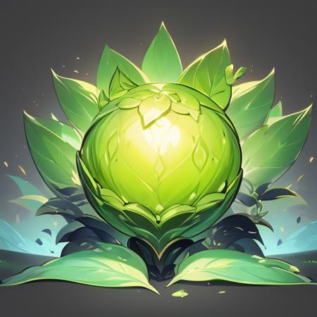 plants niji style,game icon,(fig:1.4),with a black background,