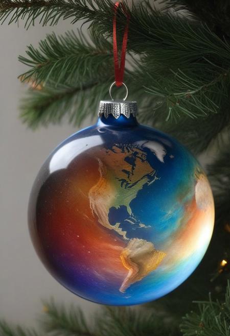 Decoration Shiny Earth Shaped Ornament. Christmas Rainbow Solar Changing Lights and Colors. To All You Wonderful Creative Artist. May God Bless You All. I Had a Blast Creating Art and Sharing Art and Viewing All Your Wonderful Artwork. Creating Art Brings Me So Much Joy. I Love Color, and Abstract and All Kinds of Art. I Love Jesus Artwork. He Inspires Me! Hope You Have A Wonderful Day! Love Mrs. Darlene Gauthier. 
Let There Be Peace on Earth song by Vince Gill.
Let there be peace on earth
And let it begin with me
Let There Be Peace on Earth
The peace that was meant to be
With God as our Father
Brothers all are we
Let me walk with my brother
In perfect harmony.
Let peace begin with me
Let this be the moment now.
With ev'ry step I take
Let this be my solemn vow
To take each moment and live
Each moment in peace eternally
Let there be peace on earth
And let it begin with me