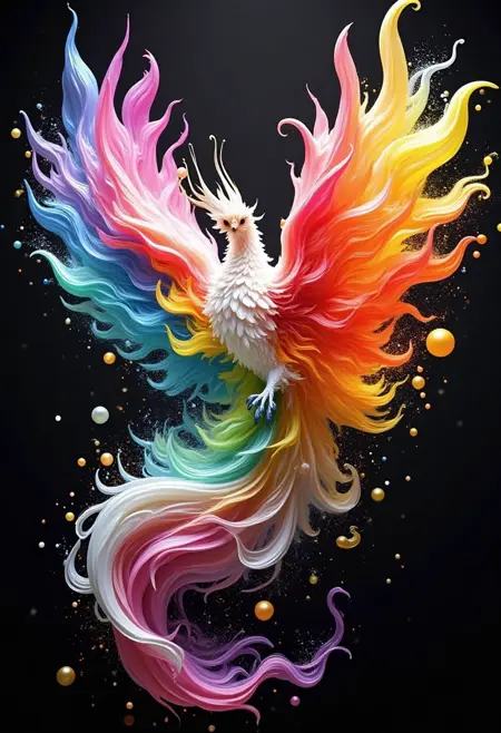 DL_Color Fluid Art_Fantasy Creature Generation